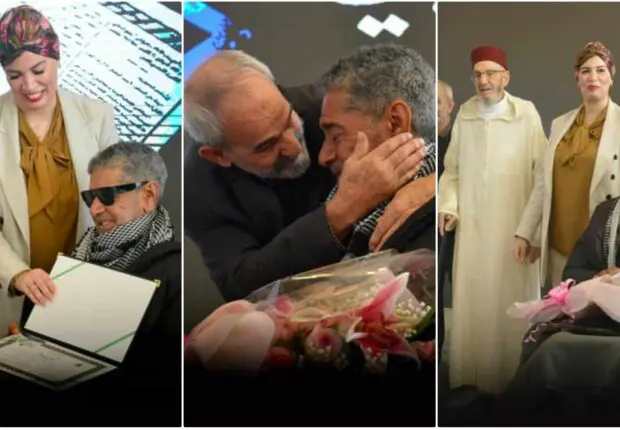 Salah Aougrout ému après avoir été honoré par la ministre de la Culture (Photos)