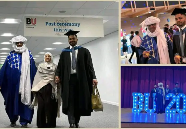 Londres : le père d’un étudiant d’In Salah habillé en tenue traditionnelle fait le buzz