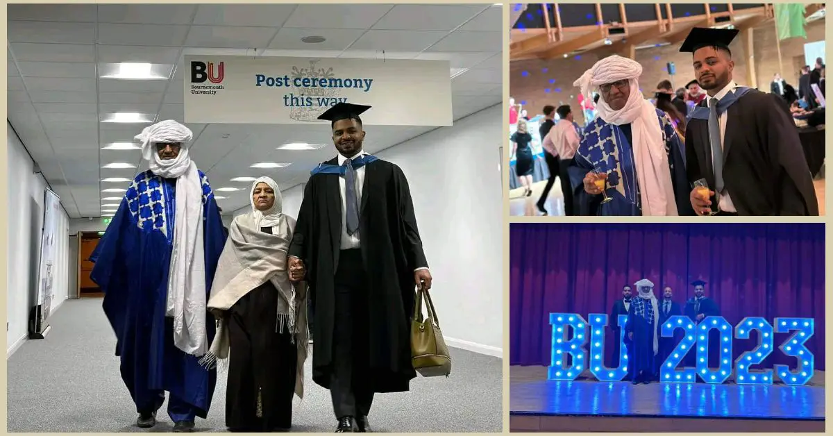 Londres : le père d’un étudiant d’In Salah habillé en tenue traditionnelle fait le buzz