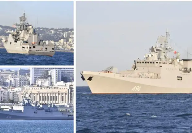 Un navire de guerre russe jette l’ancre au port d’Alger