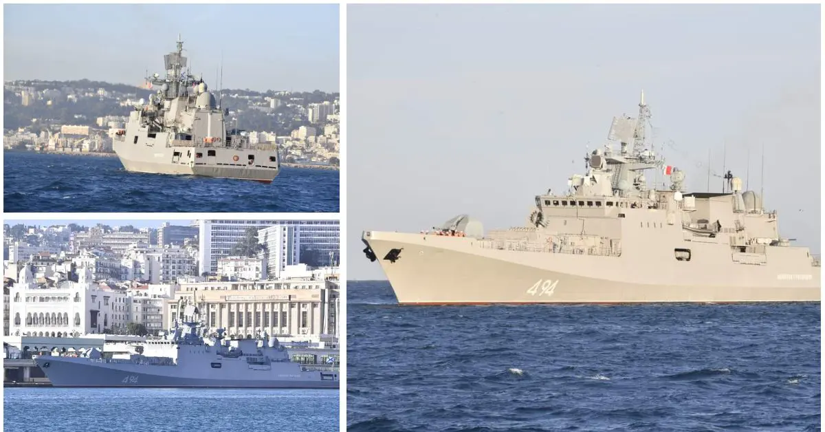 Un navire de guerre russe jette l’ancre au port d’Alger