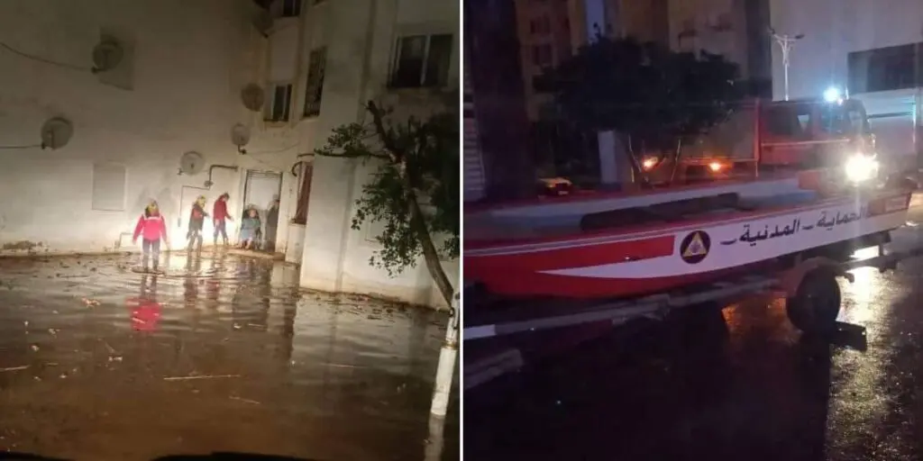 La protection civile évacue 20 familles à Skikda suite aux pluies