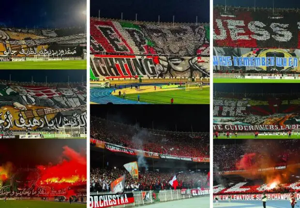 Match USMA-MCA : les somptueux tifos des supporters lors du derby (vidéos)