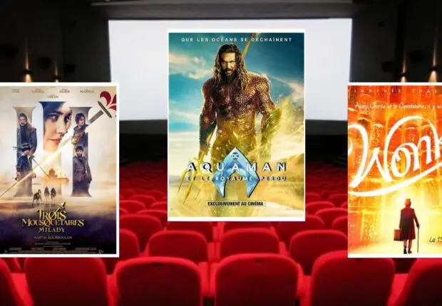 Aquaman, Les 3 Mousquetaires et Wonka au cinéma Garden City ces 21 et 22 décémbre