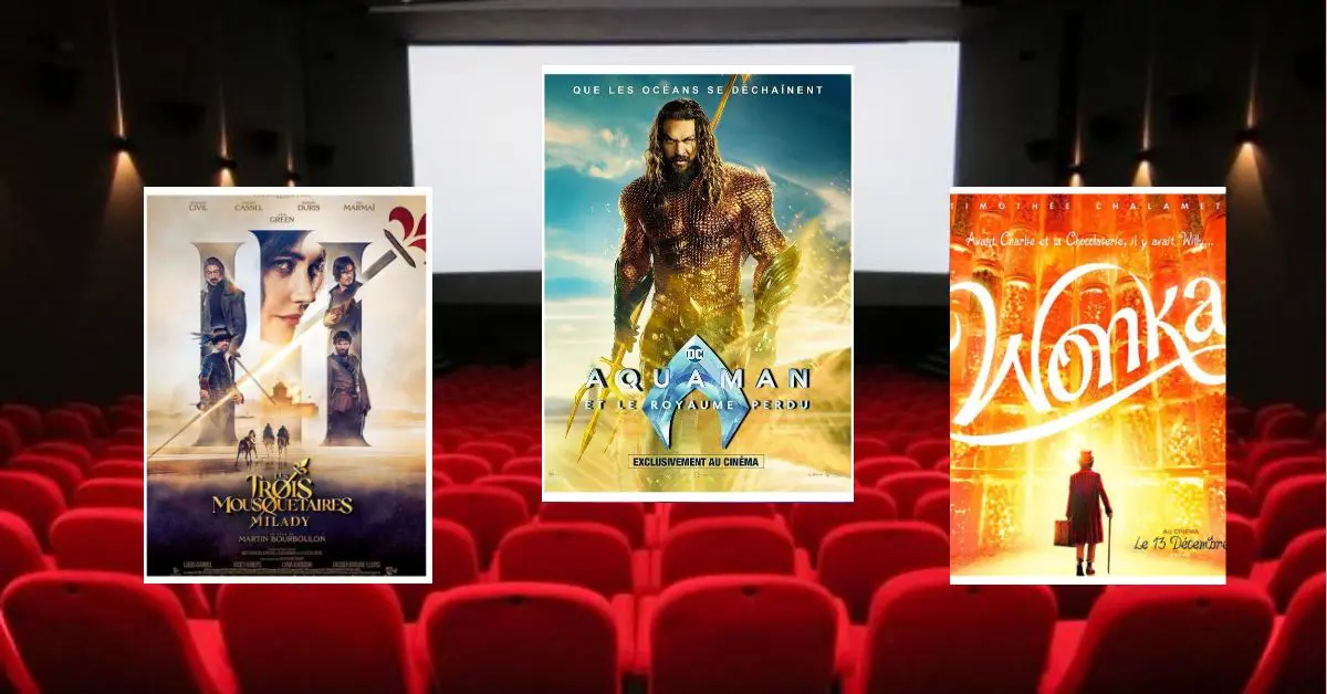 Aquaman, Les 3 Mousquetaires et Wonka au cinéma Garden City ces 21 et 22 décémbre
