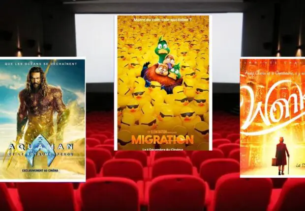 Wonka, Migration et Aquaman 2 au cinéma Garden City ces 11, 12 et 13 janvier