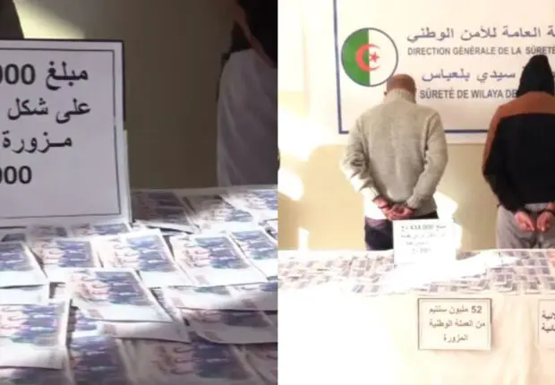 Les autorités saisissent 52 millions de centimes contrefaits à Sidi Bel Abbès