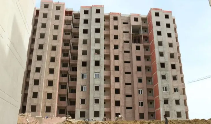 Bâtiments AADL en construction à Alger.