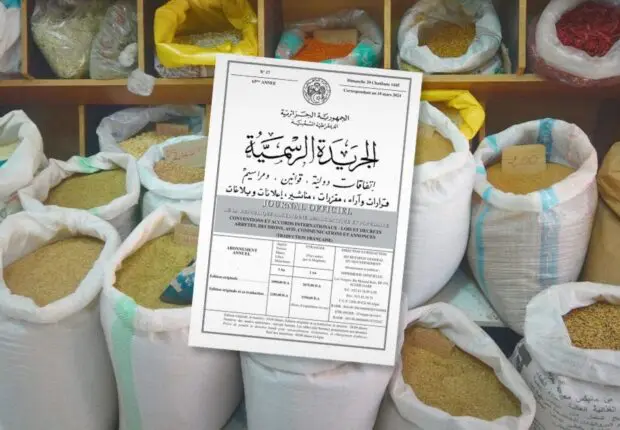 Riz et légumes secs – Algérie : les marges plafonnées (Journal officiel)