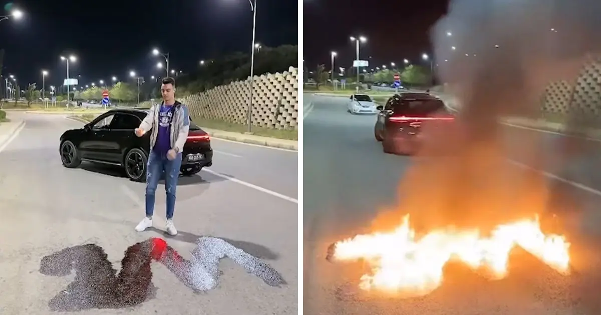 2 millions d’abonnés sur TikTok : un influenceur arrêté après avoir mis le feu à la route