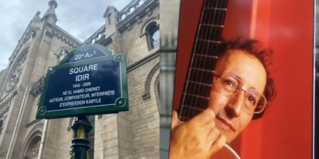 Inauguration du square Idir dans le 20ème arrondissement de Paris