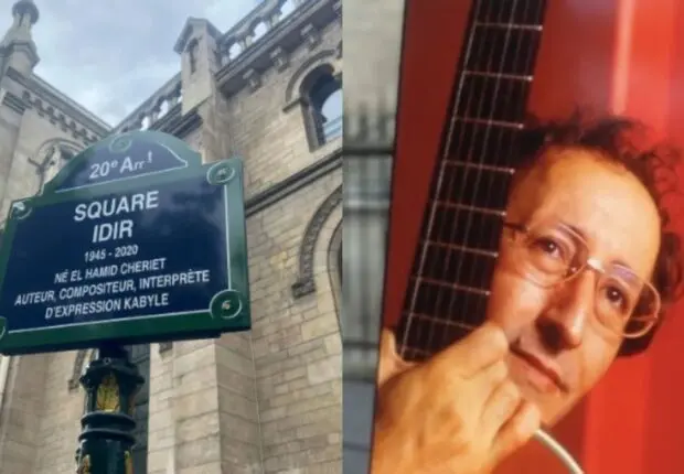 Inauguration du square Idir dans le 20ème arrondissement de Paris