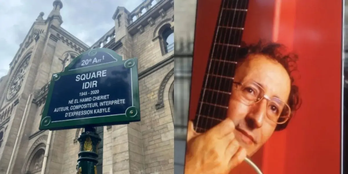Inauguration du square Idir dans le 20ème arrondissement de Paris