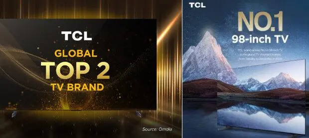 TCL : 2ème mondial des TV pour la 2ème année consécutive