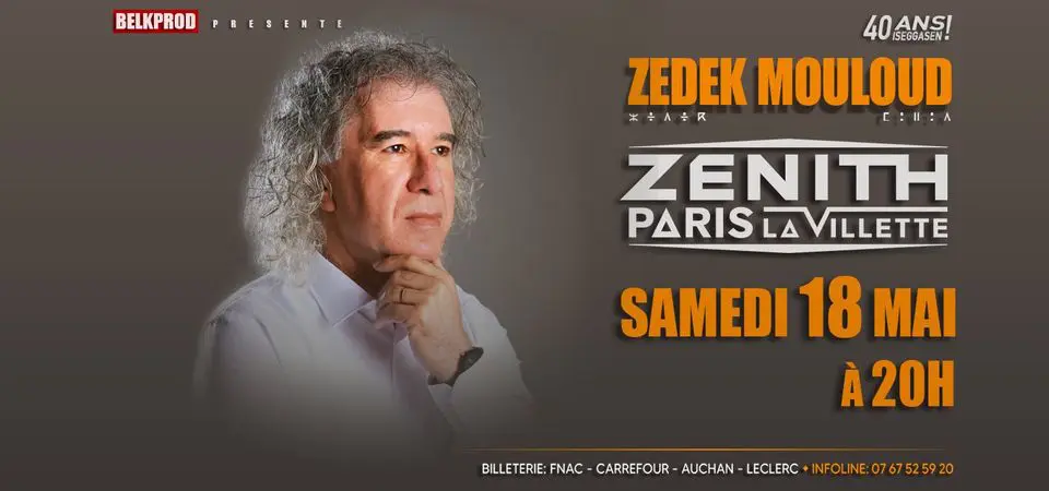 Zedek Mouloud revient au Zénith de Paris pour célébrer ses 40 ans de carrière