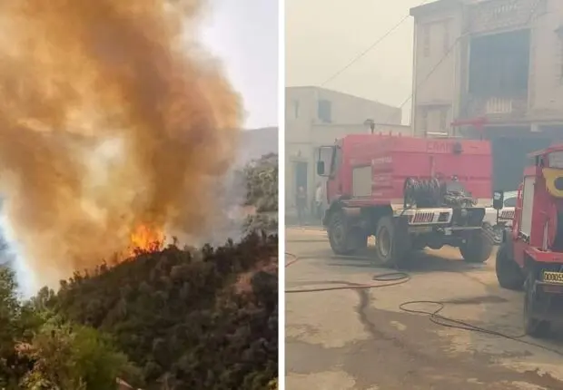 Tizi Ouzou en proie à d’immenses incendies : évacuation immédiate des maisons dans les villages
