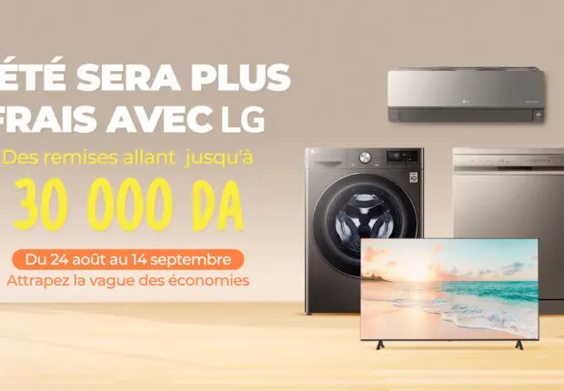 Des offres estivales irrésistibles chez LG Electronics Algérie jusqu’à 30 000 DA de réduction