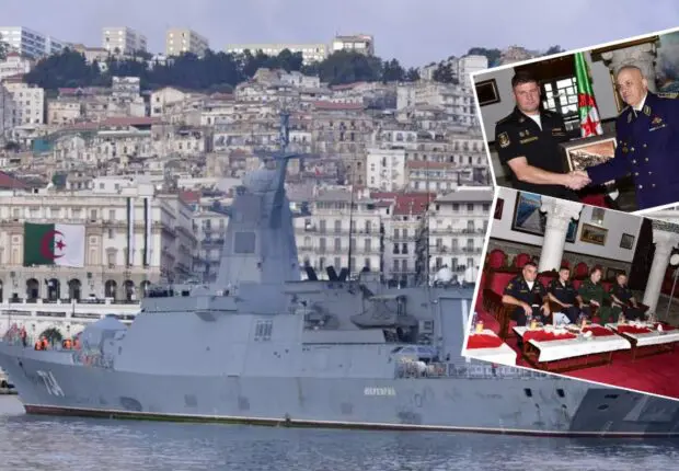 Le MERKURIY, un navire de guerre russe, jette l’ancre au port d’Alger