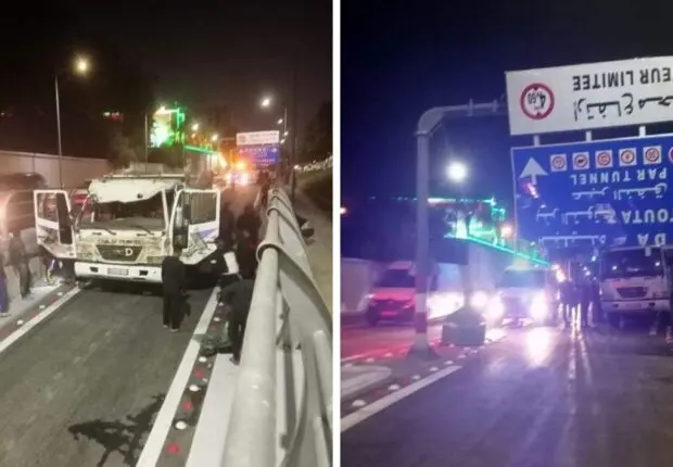VIDÉO. Un panneau s’écrase sur un camion au niveau des nouvelles trémies de « La Côte »