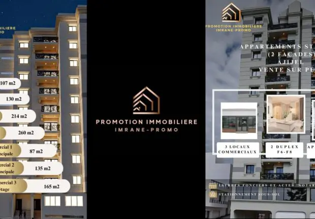 Vente exclusive à Jijel d’appartements et locaux commerciaux haut de gamme à votre portée