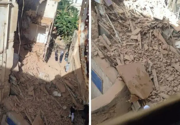 Alger : Effondrement d&rsquo;un immeuble de 4 étages à la Casbah (VIDEO)