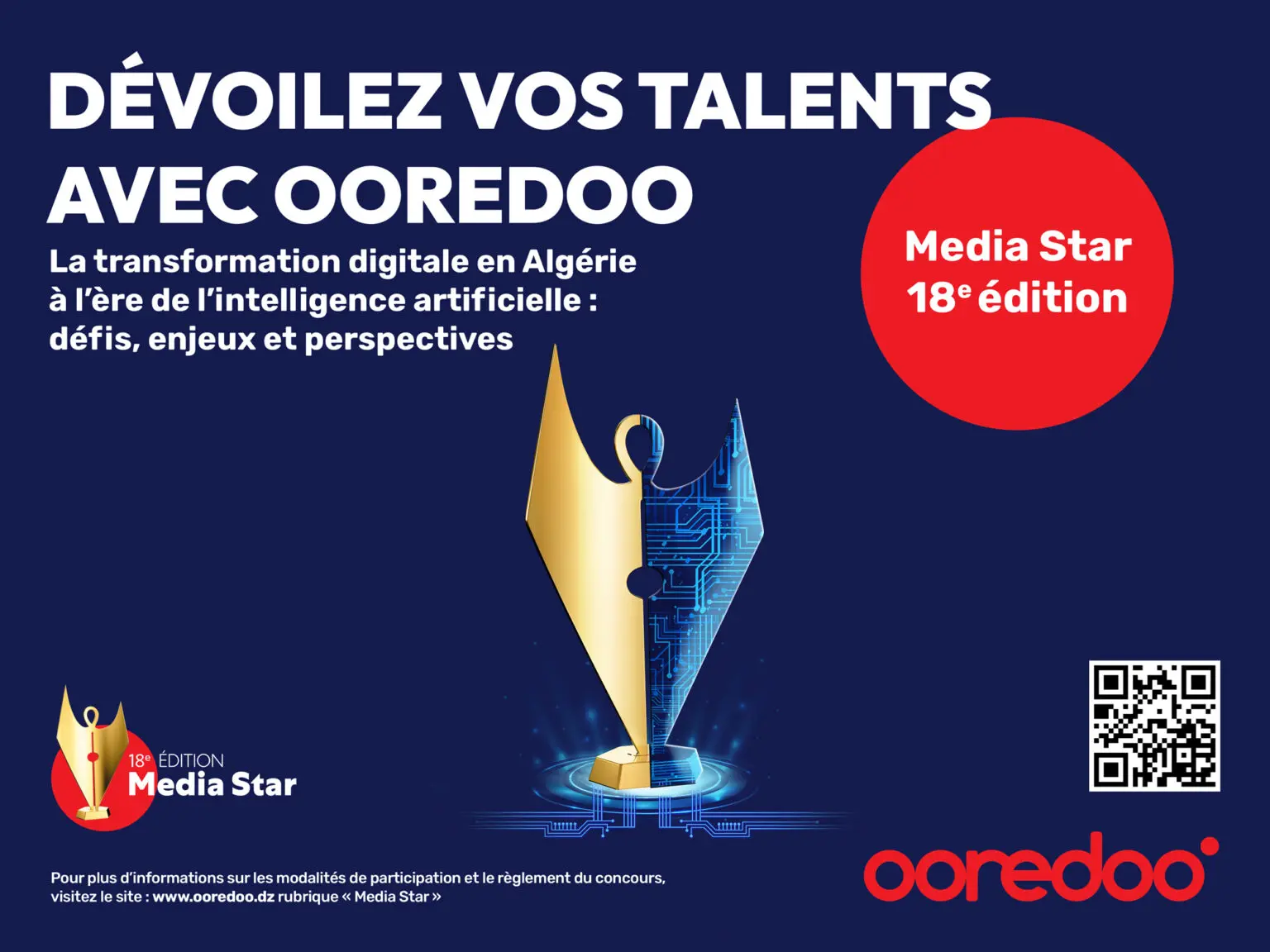 Ooredoo lance l’édition 2025 du concours « Media Star » : inscription, catégories et prix