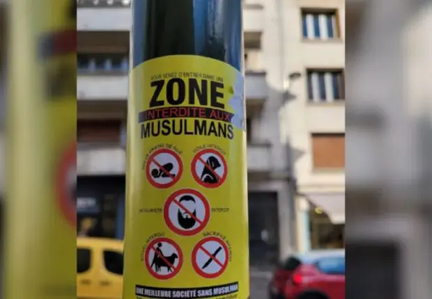 « Zone interdite aux musulmans » : une affiche islamophobe suscite une vive indignation en France
