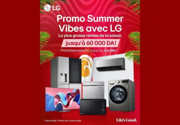LG Algérie lance sa campagne « Promo Summer Vibes » avec des réductions jusqu’à 60 000 DA