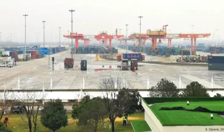 Terminal conteneurisé du port sec de Xi’an.
