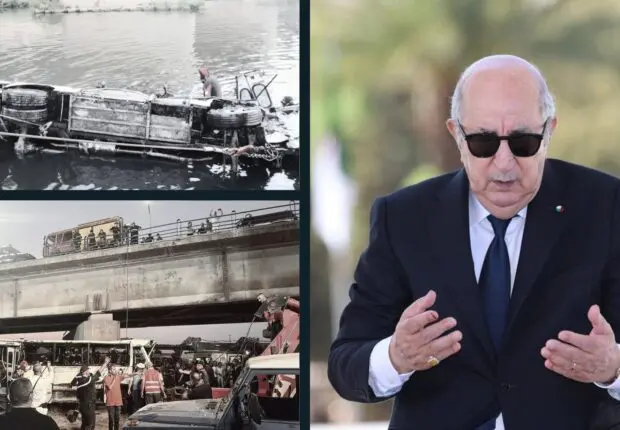 Drame routier – Chute d’un bus dans Oued El Harrach : Tebboune décrète un deuil national d’un jour