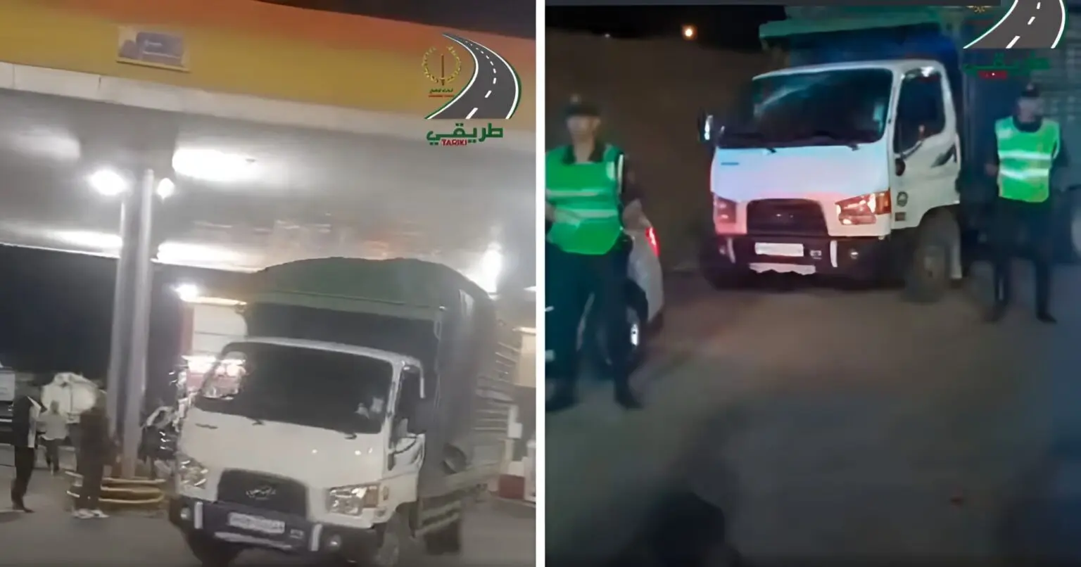 VIDÉO CHOC à Aïn Defla : Un camionneur transforme une station-service en piste de drift
