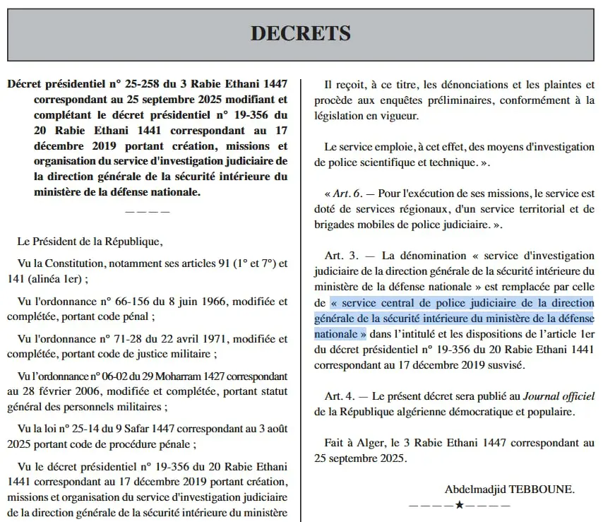 Décret présidentiel
