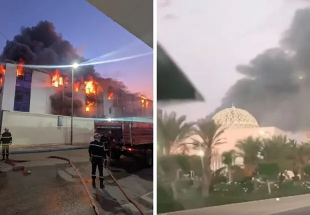 Alger : un incendie spectaculaire éclate près de la Grande Mosquée (VIDÉO)