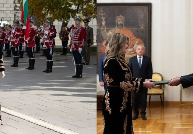 Asma Babouche, ambassadrice d’Algérie en Bulgarie, prend ses fonctions vêtue d’un caftan algérien