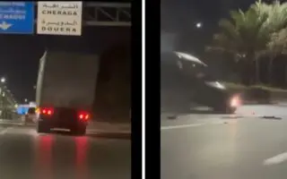 VIDÉO CHOC. Un accident spectaculaire sur la rocade Sud d’Alger filmé en direct