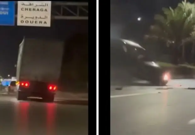 VIDÉO CHOC. Un accident spectaculaire sur la rocade Sud d’Alger filmé en direct