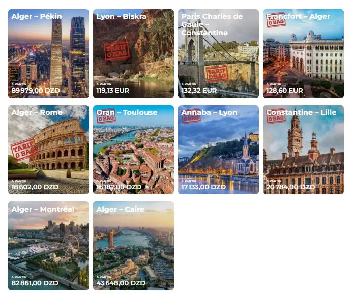 Air Algérie met en promotion ses billets de voyage.