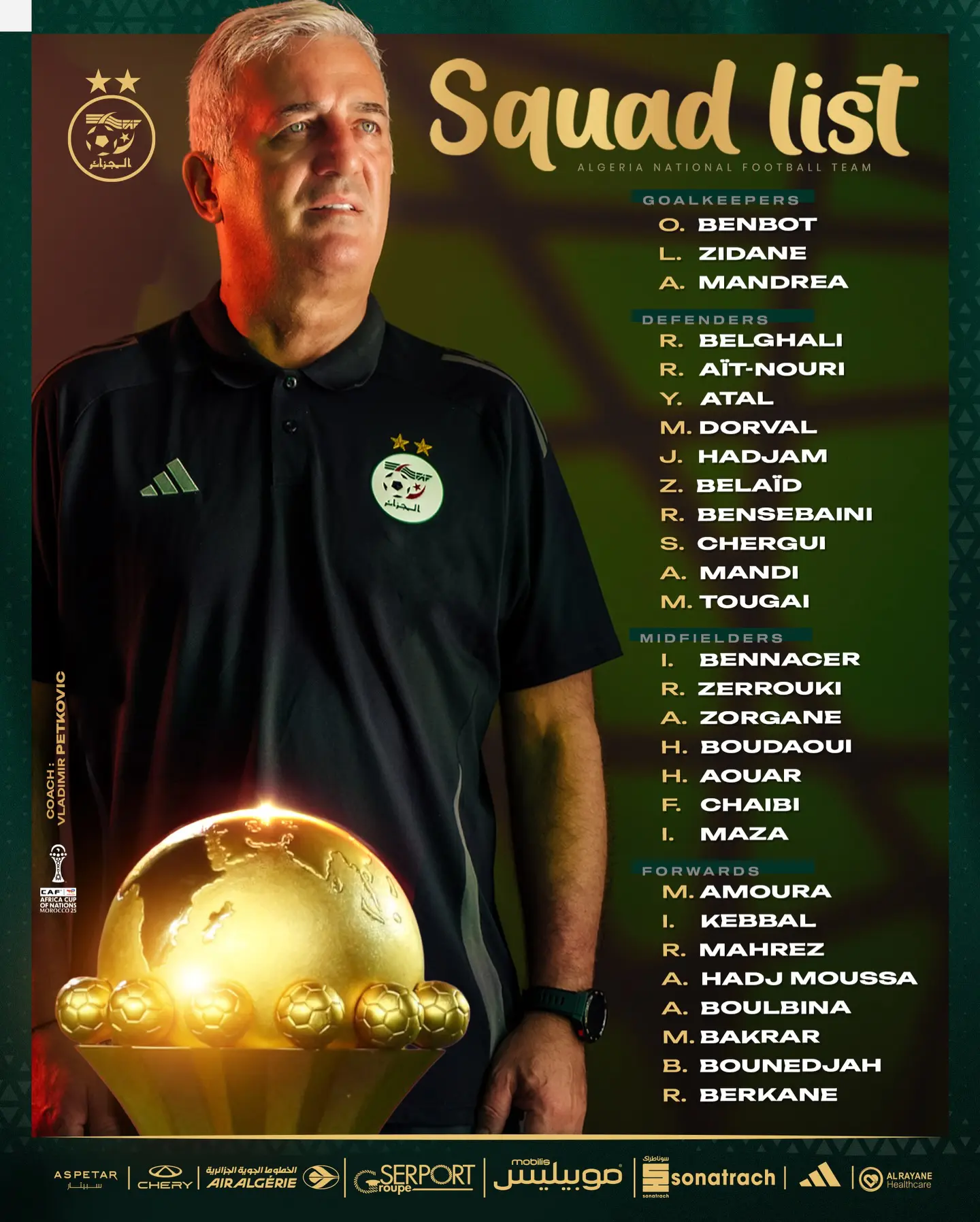 Liste de Petkovic pour la CAN-2025