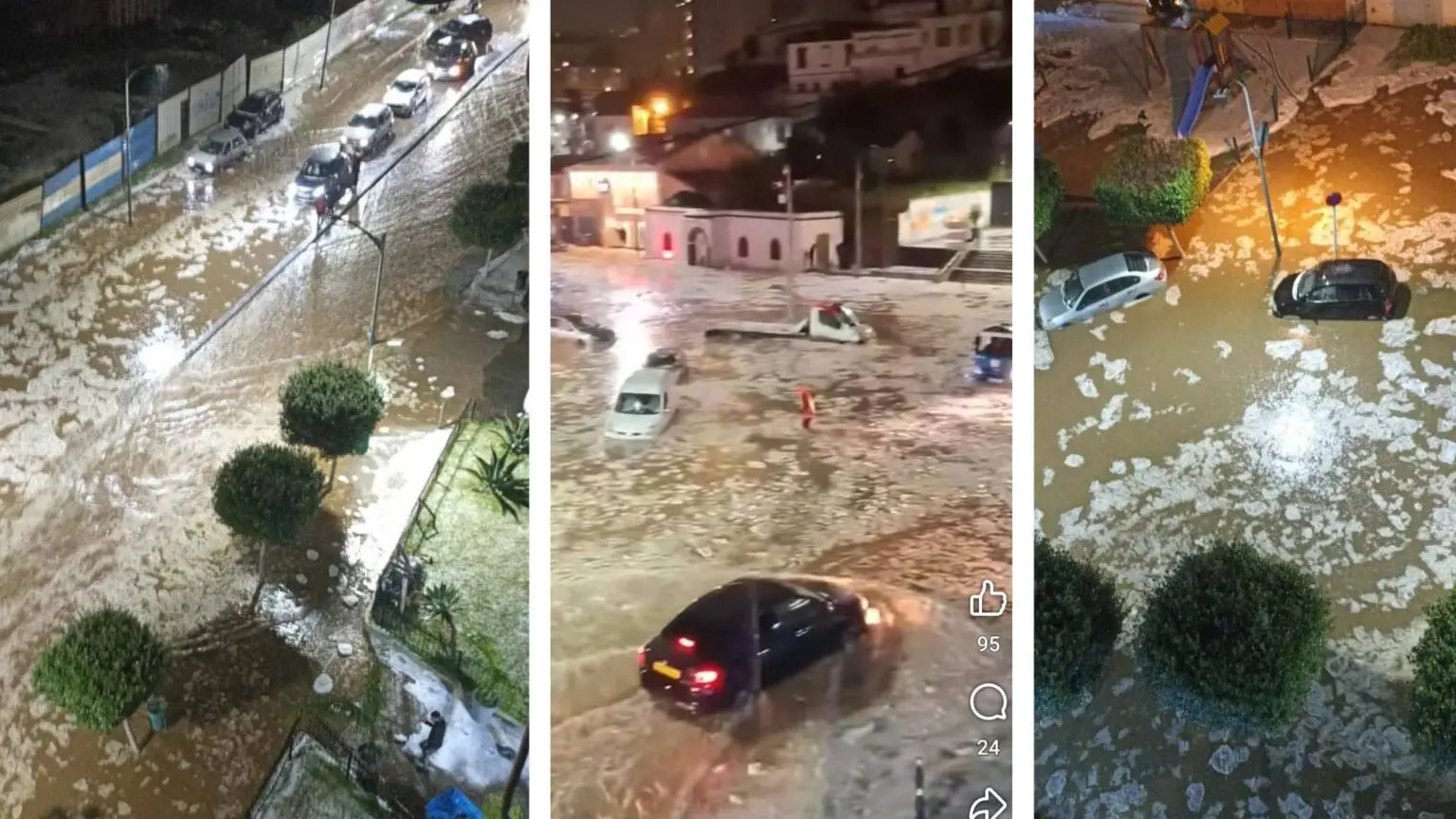 Alger sous les eaux : de fortes pluies provoquent inondations et glissements de terrain