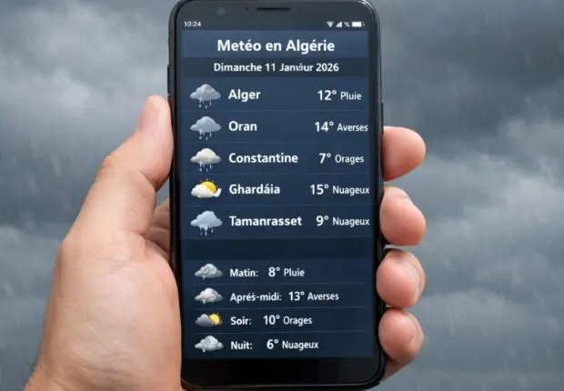 La météo du dimanche 11 janvier : pluies et neiges, voilà ce que réserve le temps en Algérie aujourd’hui