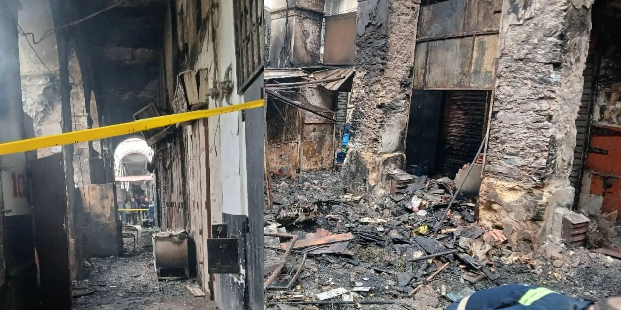 Incendie nocturne au populaire marché de Chartres à Alger : deux personnes incommodées