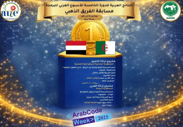 Deux lycéens algériens décrochent la 1ʳᵉ place à la « Semaine arabe de la programmation » face à 18 pays