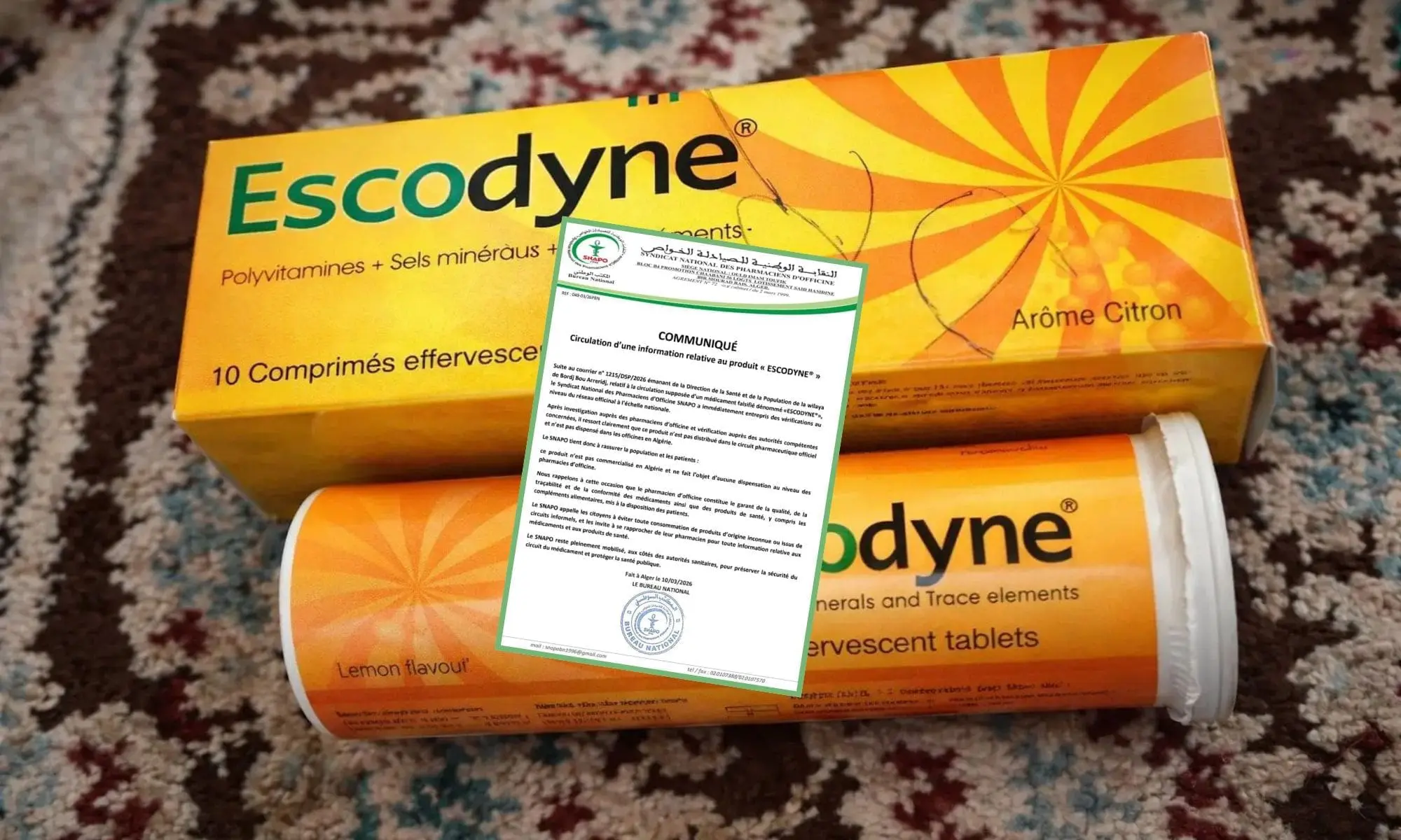Escodyne : ce que dit le SNAPO sur ce “médicament” qui inquiète les Algériens