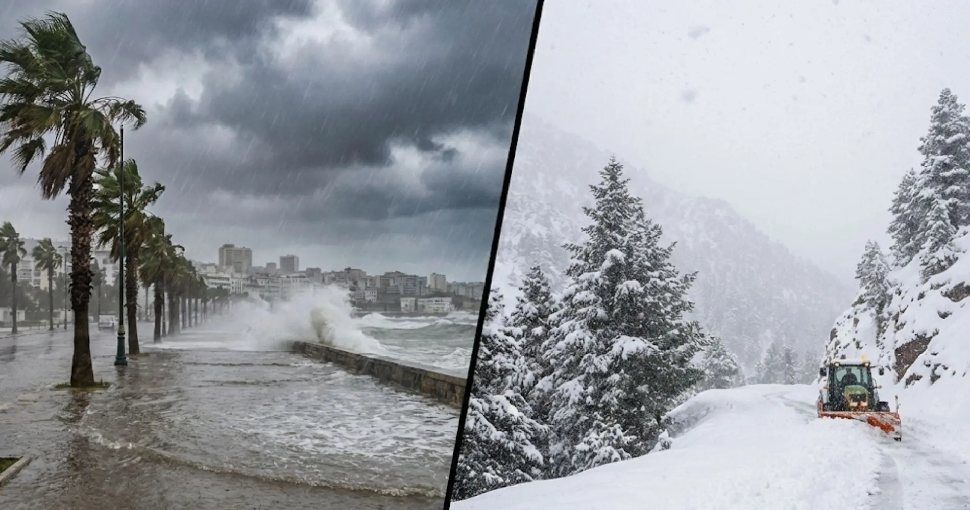Intempéries en Algérie : pluie, neige et rafales jusqu’à 90 km/h, les alertes météo de ce 11 mars