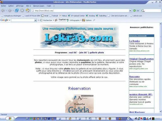 La première version du site Lekra3.com