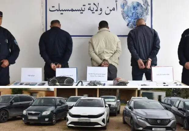 « 17 voitures récupérées »… La sûreté de Tissemsilt démantèle un gang du trafic international