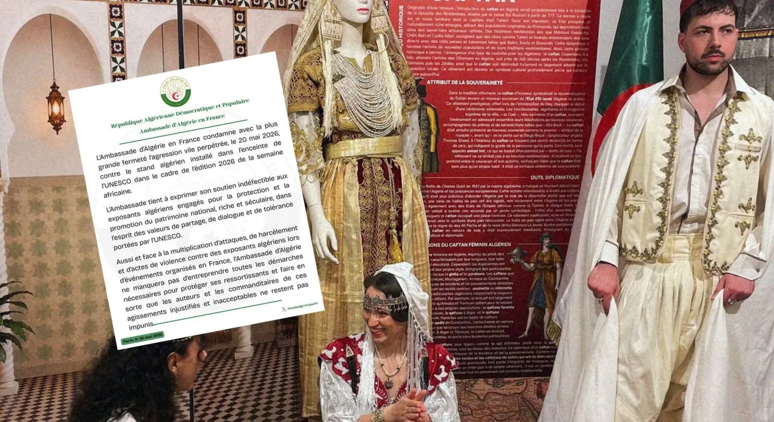Le stand algérien pris pour cible à l’UNESCO : Alger promet des poursuites