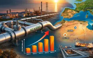 Gaz algérien vers l&rsquo;Europe : quatre mois de hausse consécutifs, l&rsquo;Algérie creuse l&rsquo;écart