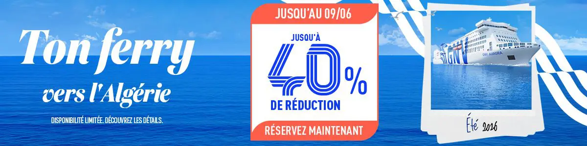 GNV Algérie promo été 2026 