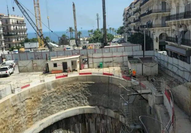 Extension du métro d&rsquo;Alger : en images, l&rsquo;état d&rsquo;avancement du chantier de Bab El Oued